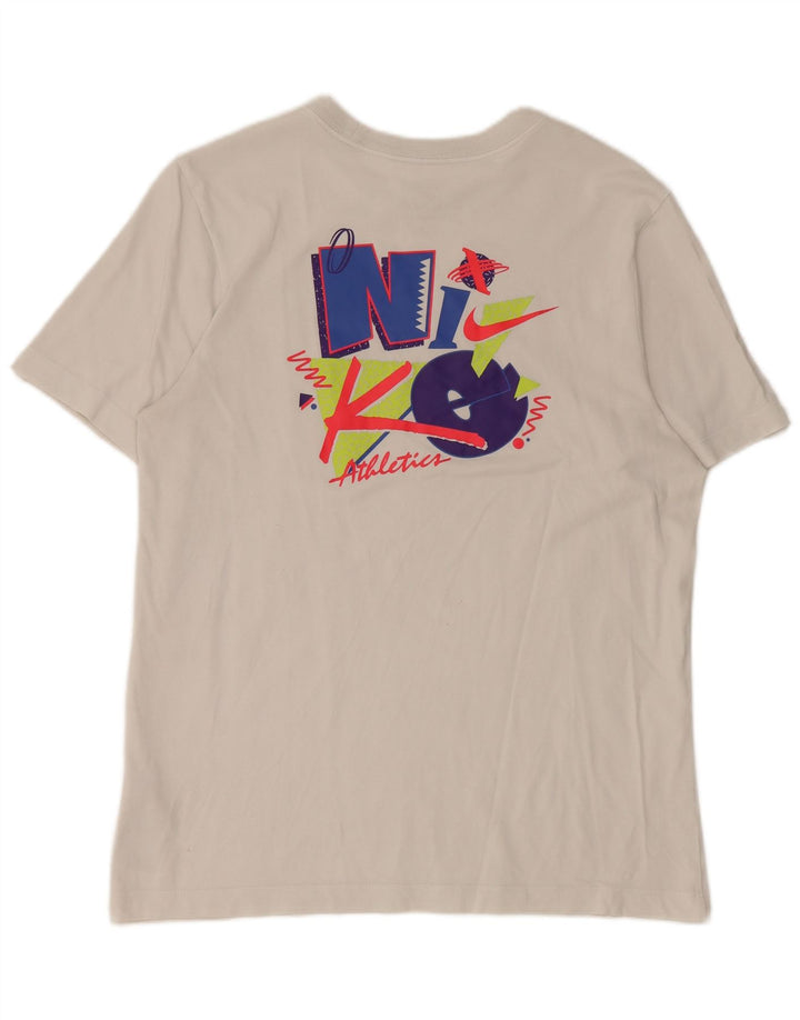 Nike Mens Dri Fit Graphic T-Shirt Top Medium White Cotton