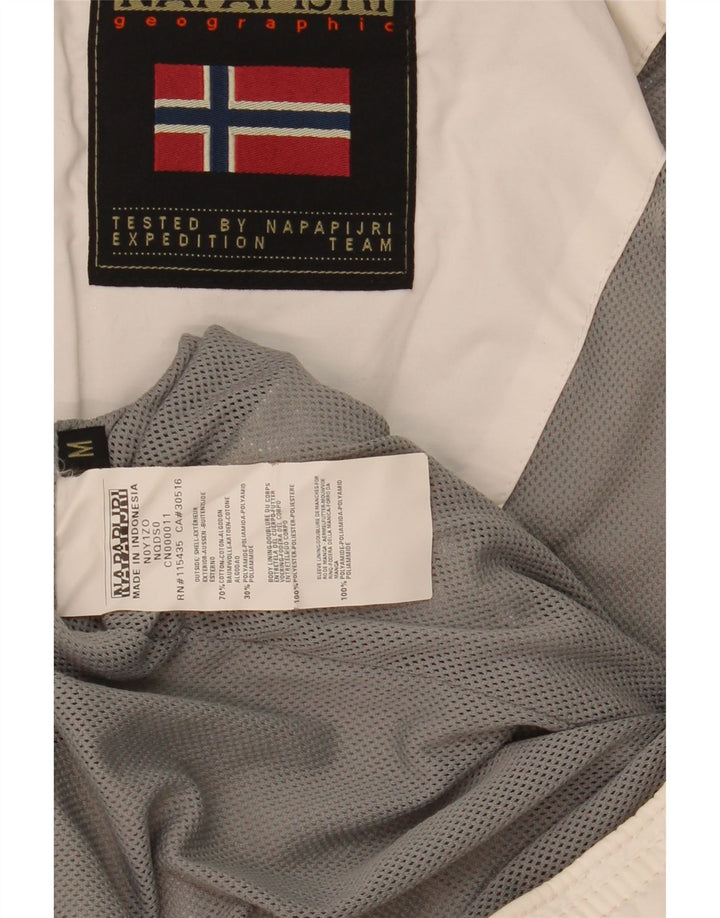 NAPAPIJRI Mens Bomber Jacket UK 38 Medium White Cotton