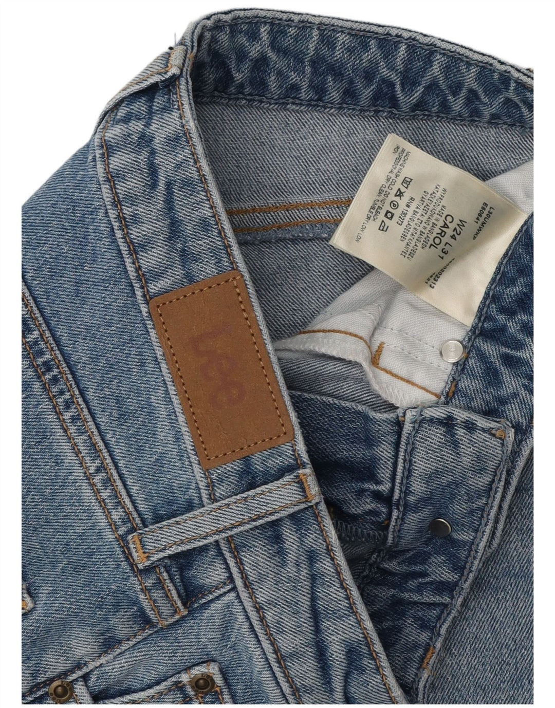 LEE Womens Carol Tapered Jeans W24 L27 Blue Cotton