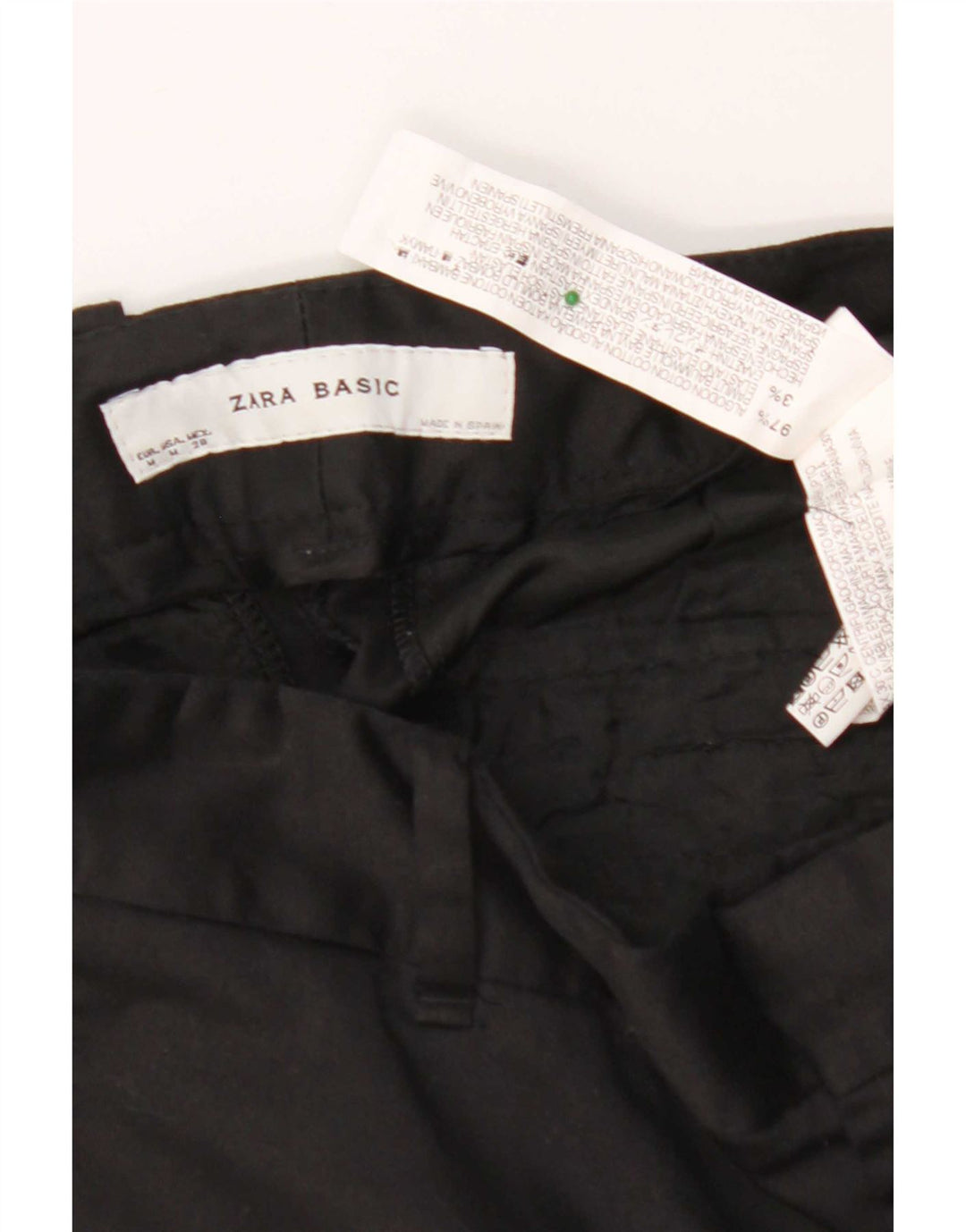Zara Womens Chino Shorts Medium W28  Black Cotton