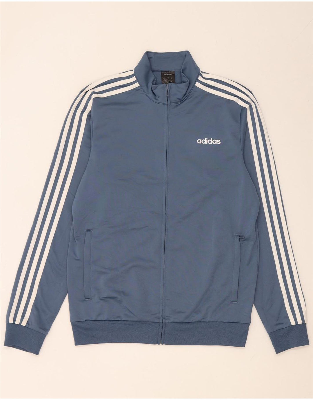 Adidas Mens Tracksuit Top Jacket Medium Navy Blue Polyester