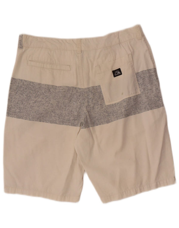 Quiksilver Mens Chino Shorts W28 Small Beige Colourblock Cotton