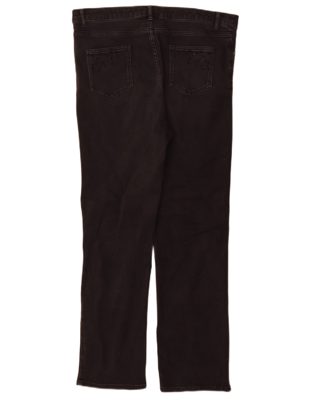 Marks & Spencer Womens Per Una Straight Jeans UK 16 Large W34 L30 Black