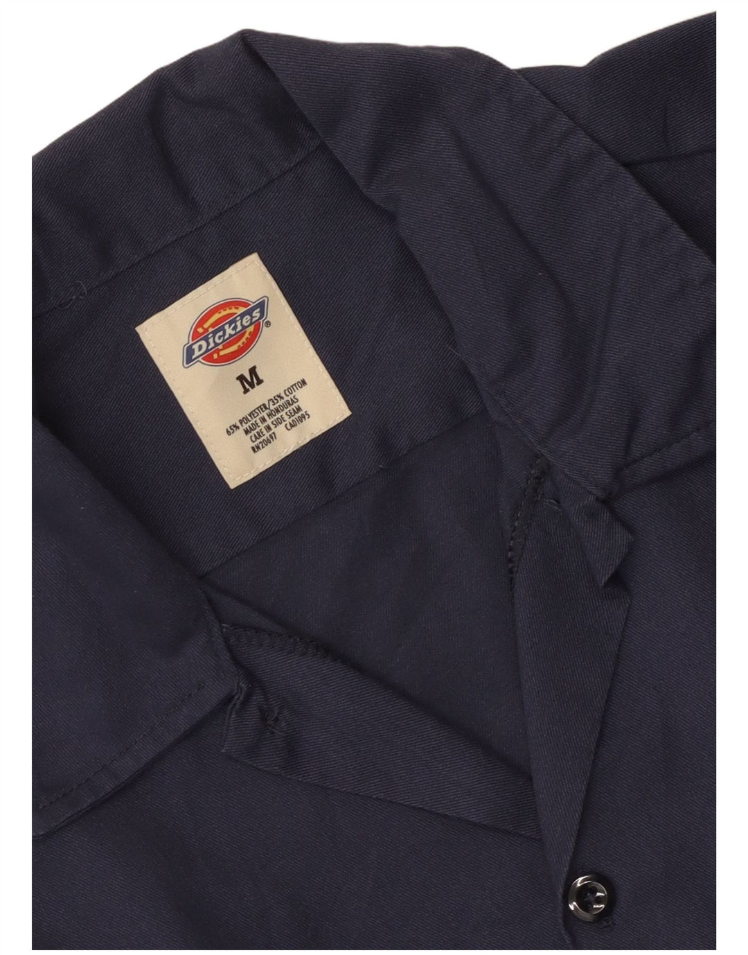 Dickies Mens Shirt Medium Navy Blue Polyester