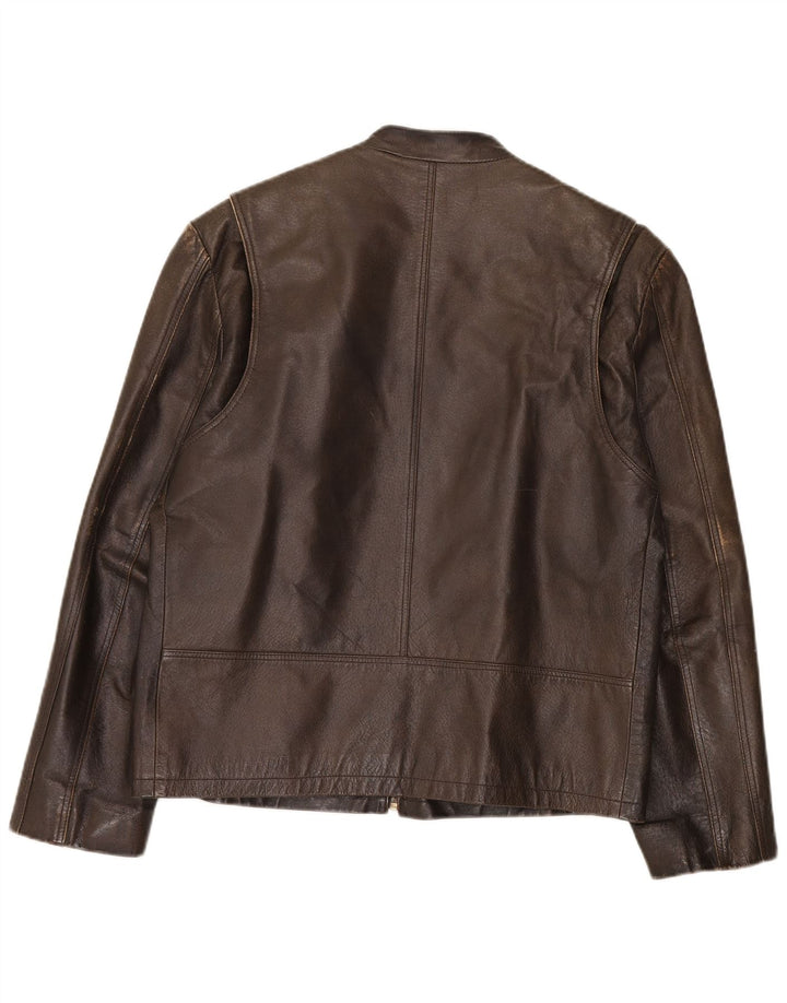 Route 66 Mens Leather Jacket UK 40 Large Brown Leather