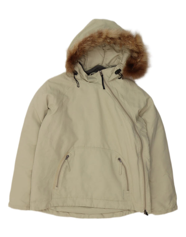 Woolrich Womens Hooded Padded Jacket UK 18 XL Green Nylon