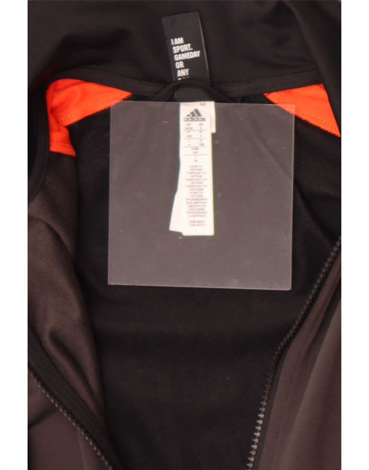 Adidas Mens Tracksuit Top Jacket UK 36/38 Small Black Colourblock Polyester