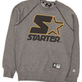 STARTER Mens Graphic Sweatshirt Jumper Small Grey Cotton Vintage Starter and Second-Hand Starter from Messina Hembry 