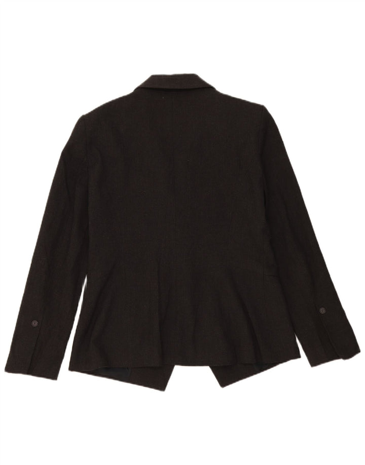 Zara Womens 1 Button Blazer Jacket UK 16 XL Grey Polyester