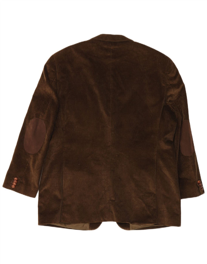 Velluto Duca Visconti Mens 3 Button Corduroy Blazer Jacket UK 42 XL Khaki