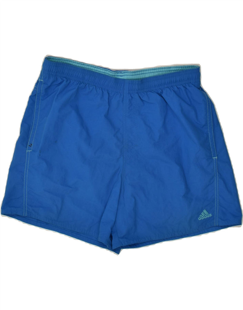 ADIDAS Mens Sport Shorts Medium Blue Polyamide | Vintage Adidas | Thrift | Second-Hand Adidas | Used Clothing | Messina Hembry 