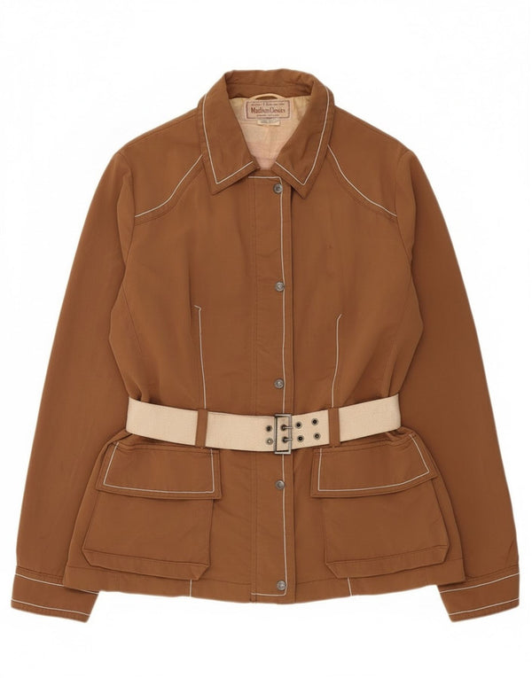 Marlboro Classics Womens Utility Jacket UK 20 2XL Brown Polyamide