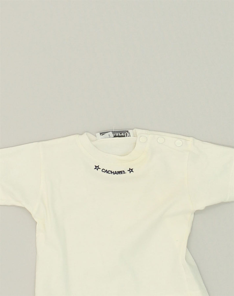 CACHAREL Boys T-Shirt Top 2-3 Years White Cotton | Vintage Cacharel | Thrift | Second-Hand Cacharel | Used Clothing | Messina Hembry 