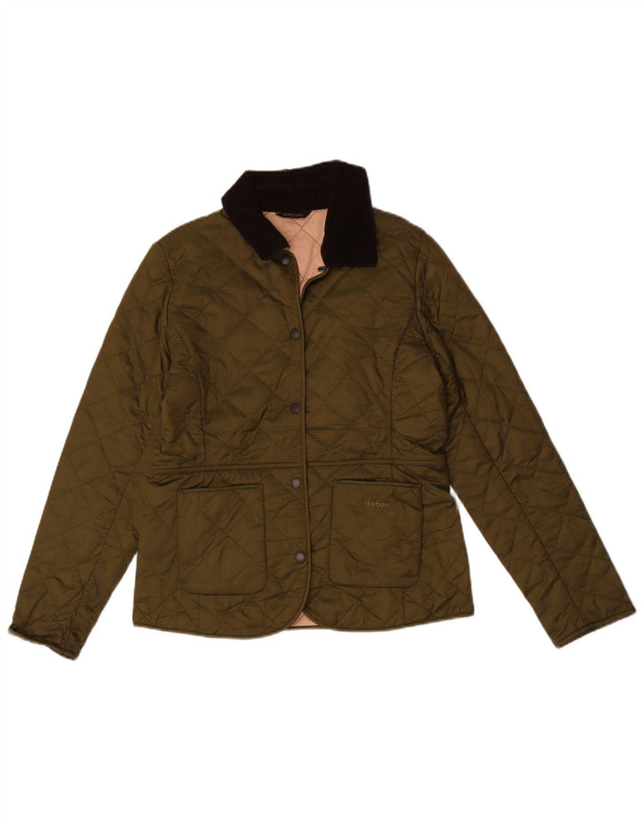 Barbour Womens Quilted Jacket UK 10 Small  Khaki