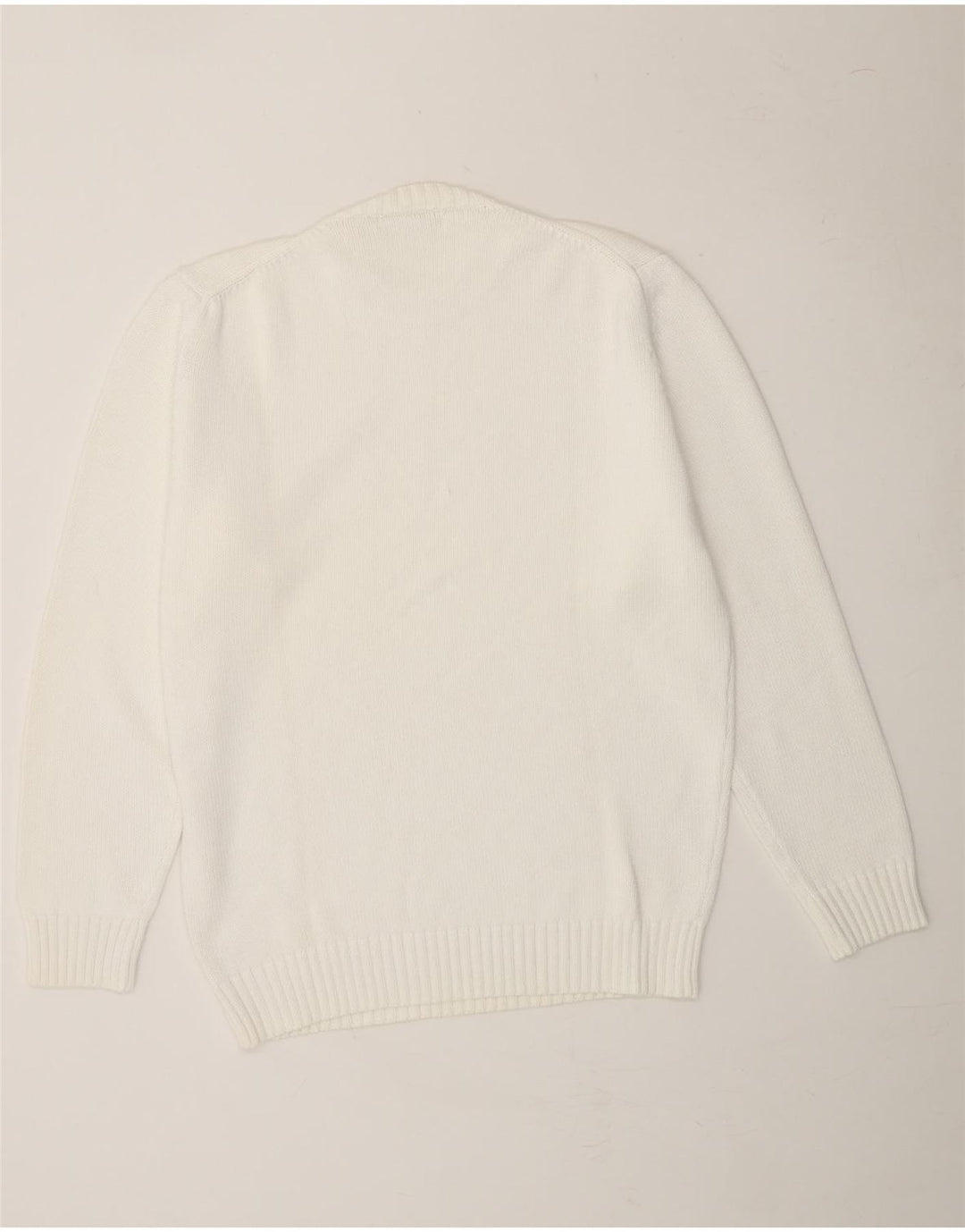 ZARA Mens Crew Neck Jumper Sweater XL White Vintage Zara and Second-Hand Zara from Messina Hembry 