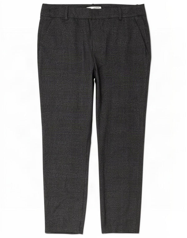 Zara Womens Tapered Chino Trousers EU 40 Medium W30 L27 Grey Houndstooth