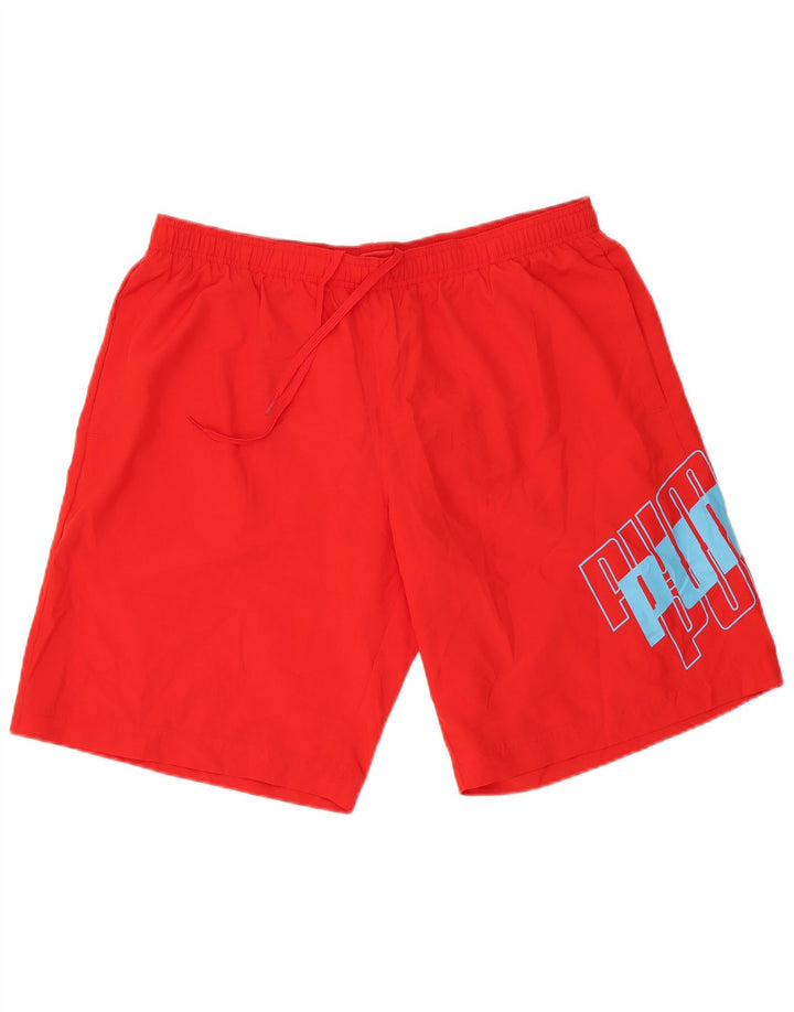 Puma Mens Graphic Sport Shorts XL  Red Polyester