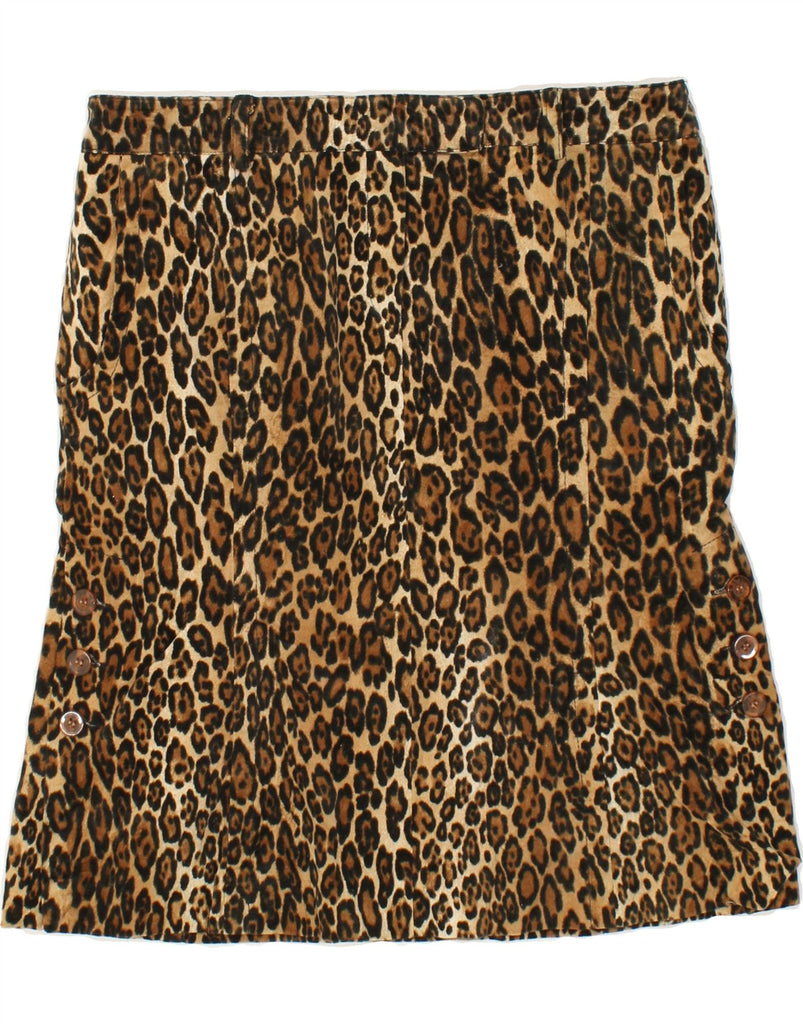 ATOS LOMBARDINI Womens Straight Skirt IT 46 Large W32 Brown Animal Print Vintage Atos Lombardini and Second-Hand Atos Lombardini from Messina Hembry 