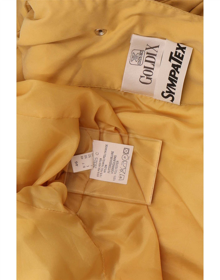 Goldix Womens Windbreaker Coat EU 46 XL Yellow Colourblock