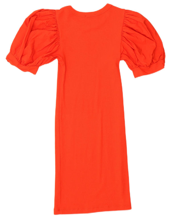 Zara Womens Bodycon Dress UK 8 Small Orange