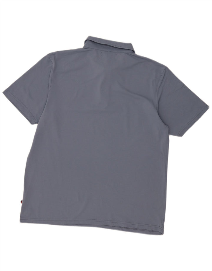 Marlboro Classics Mens Polo Shirt 2XL Blue Polyamide