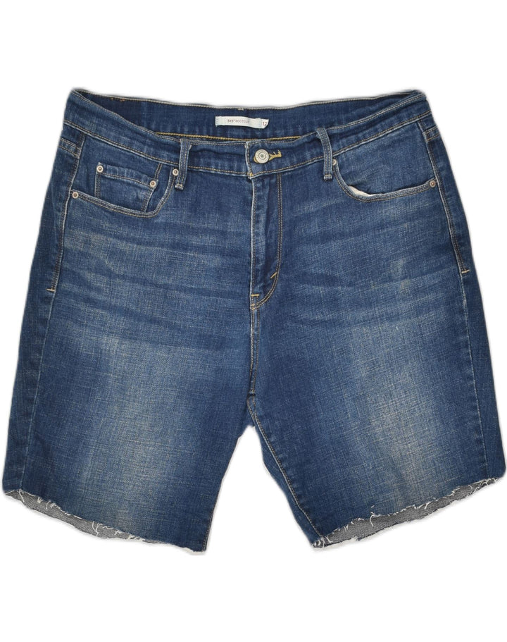 LEVI'S Womens Denim Shorts W31 Medium Navy Blue Cotton | Vintage Levi's | Thrift | Second-Hand Levi's | Used Clothing | Messina Hembry 