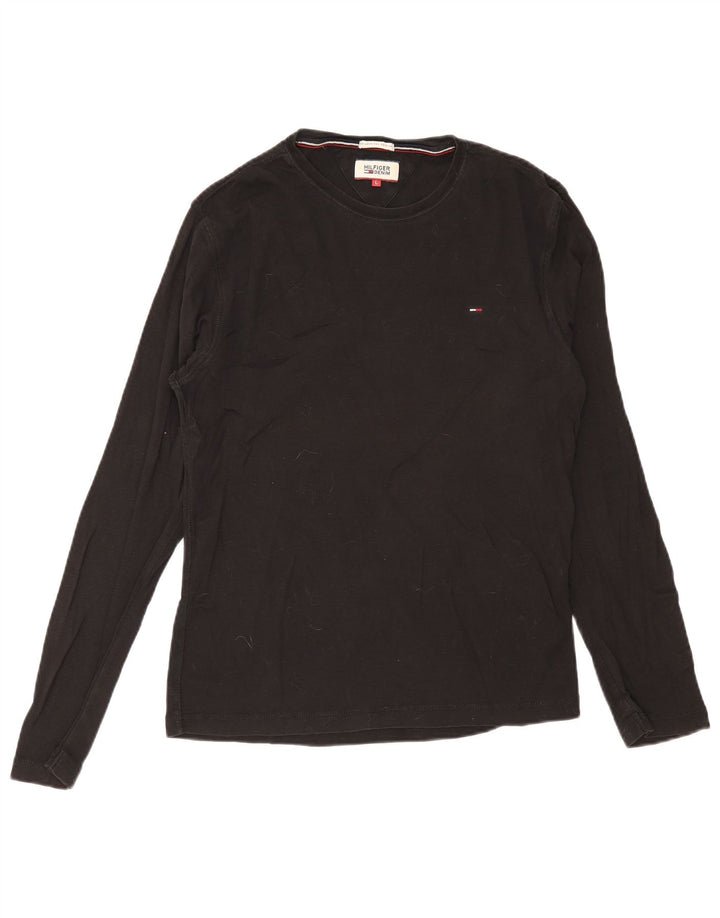 Tommy Hilfiger Mens Top Long Sleeve Large Black Cotton