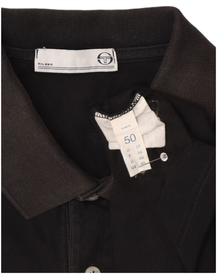 Sergio Tacchini Mens Polo Shirt IT 50 Medium Black