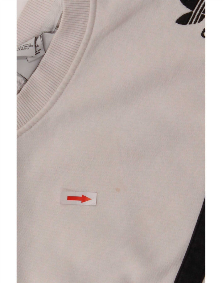 Adidas Womens Oversized Sweatshirt Jumper UK 14 Medium Pink Colourblock