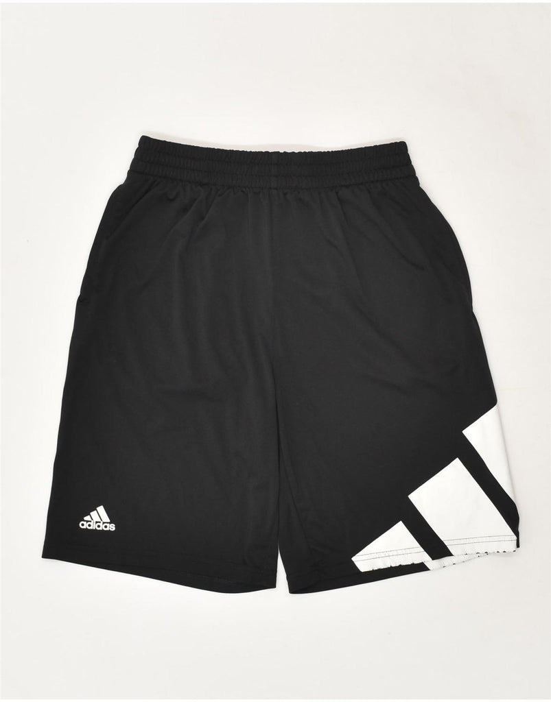 ADIDAS Boys Aeroready Sport Shorts 15-16 Years XL  Black Colourblock | Vintage Adidas | Thrift | Second-Hand Adidas | Used Clothing | Messina Hembry 