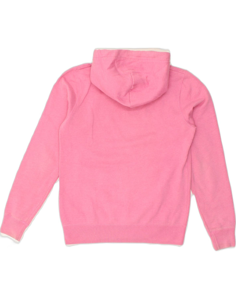 JACK WILLS Womens Graphic Hoodie Jumper UK 12 Medium  Pink Cotton | Vintage Jack Wills | Thrift | Second-Hand Jack Wills | Used Clothing | Messina Hembry 