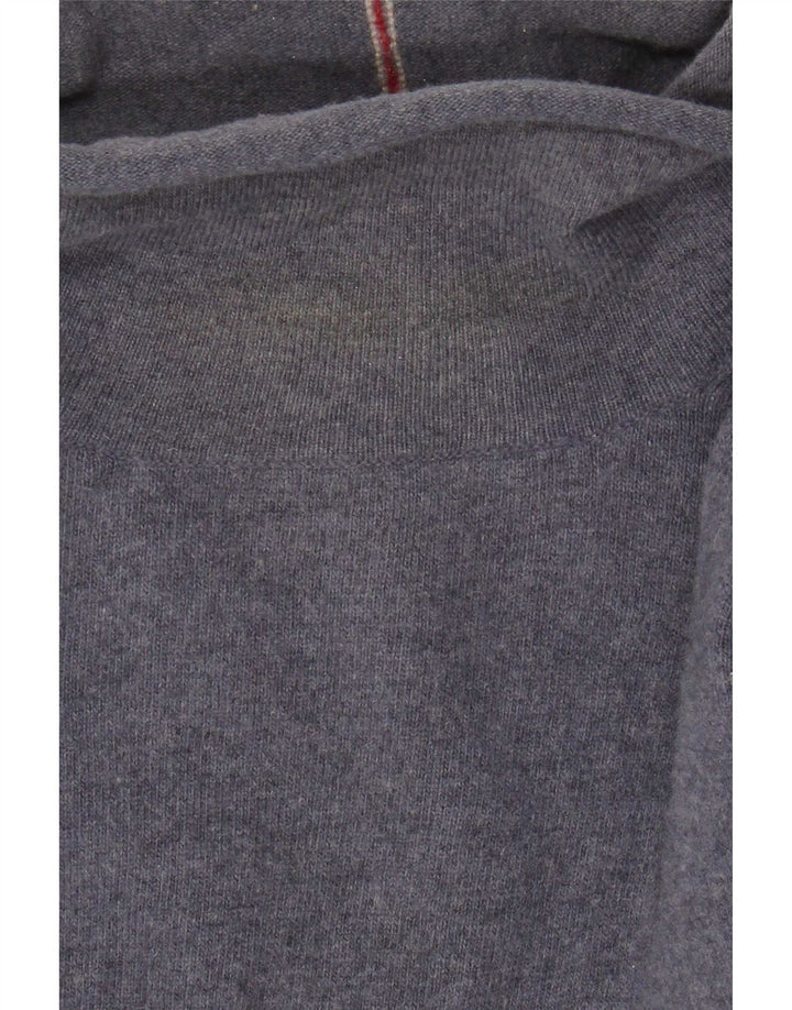 White Stuff Mens Roll Neck Jumper Sweater Large Blue Lambswool