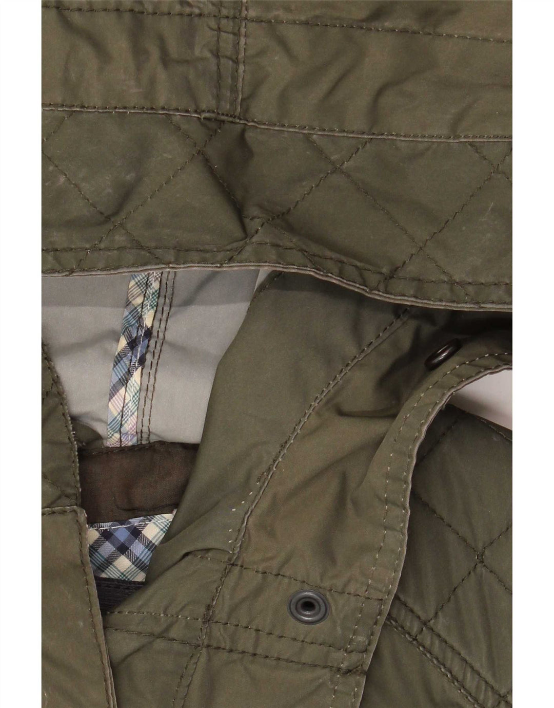 KHUJO Womens Hooded Parka Jacket UK 20 2XL Khaki Polyester
