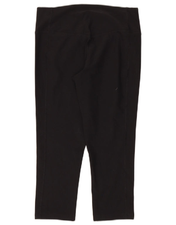 Nike Womens Dri Fit Capri Leggings UK 10 Small Black Polyester