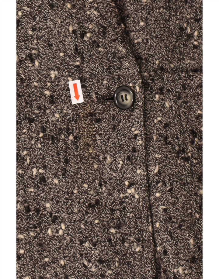 VALENTINO Womens Double Breasted Blazer Jacket IT 44 Medium Grey Flecked