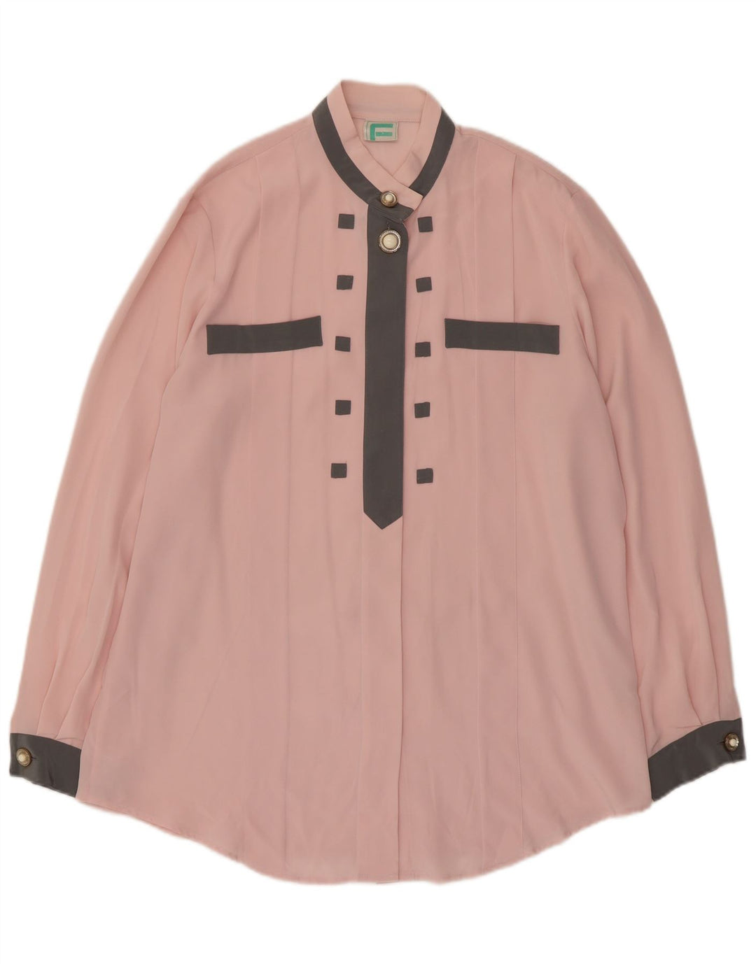 Frankenwalder Womens Shirt Blouse EU 42 Large Pink Colourblock Polyester