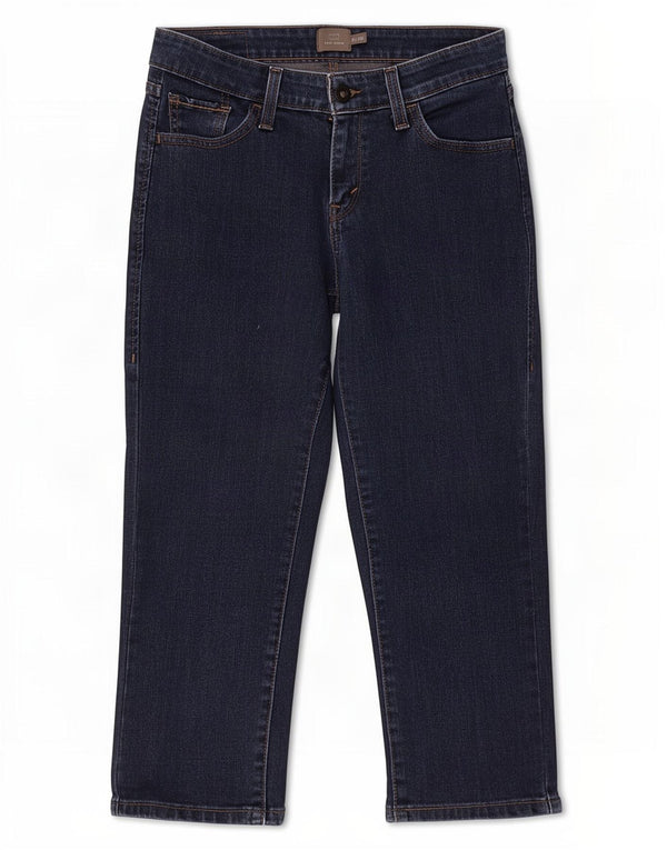 Levi's Womens Demi Curve Capri Jeans US 2 XS W26 L21 Navy Blue Cotton