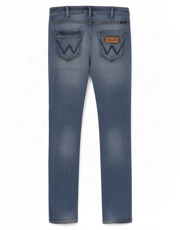 Wrangler Mens Skanders Slim Jeans W32 L34 Blue Cotton