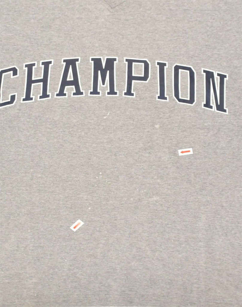 CHAMPION Mens Graphic T-Shirt Top Small Grey Cotton | Vintage Champion | Thrift | Second-Hand Champion | Used Clothing | Messina Hembry 