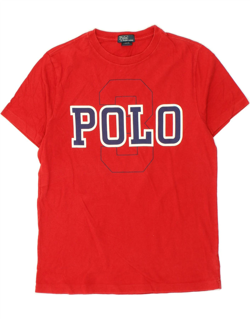 POLO RALPH LAUREN Boys Graphic T-Shirt Top 14-15 Years Large Red Cotton | Vintage Polo Ralph Lauren | Thrift | Second-Hand Polo Ralph Lauren | Used Clothing | Messina Hembry 