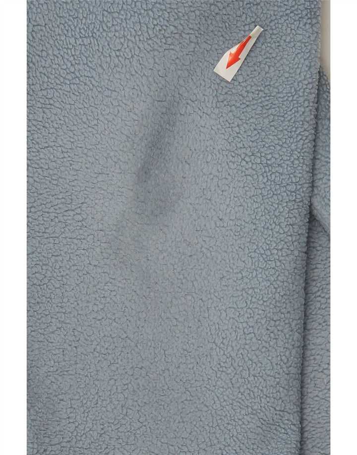 ASICS Mens Zip Neck Fleece Jumper Large Blue Polyester