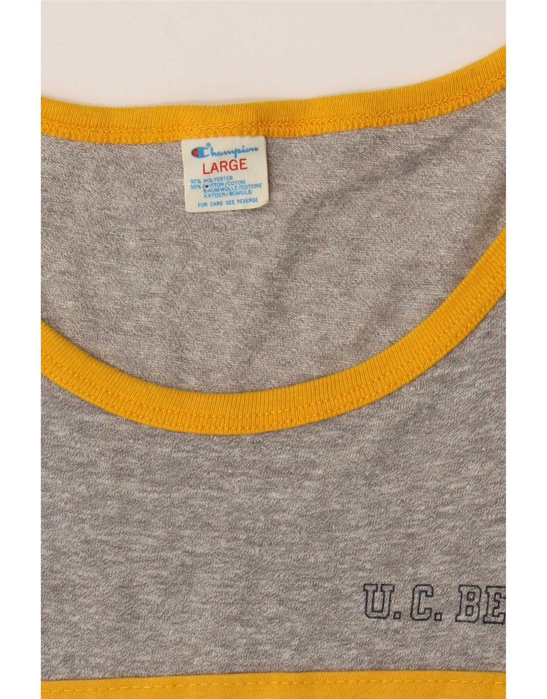 Champion Mens Vest Top Large Grey Colourblock Polyester