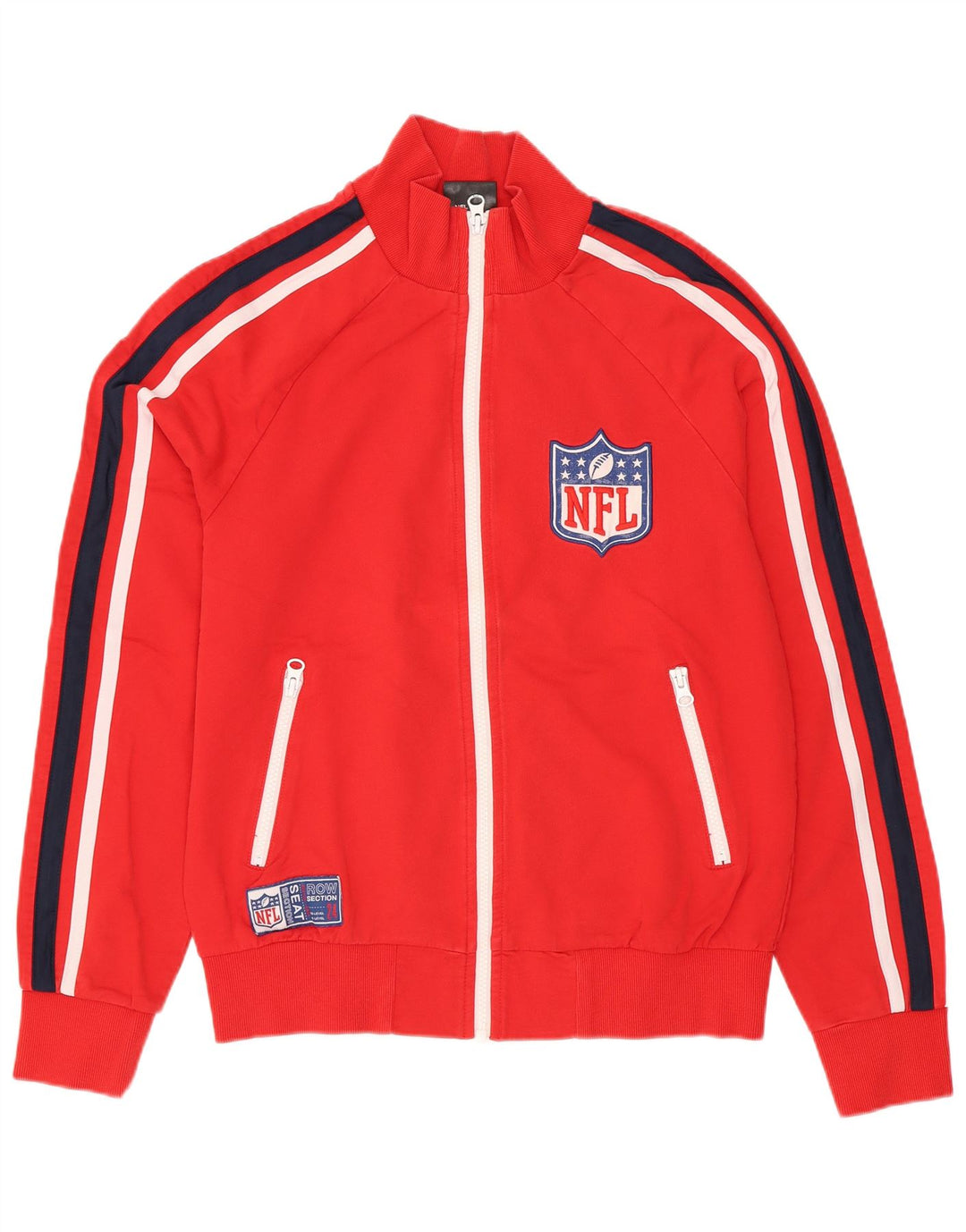 NFL Boys Graphic Tracksuit Top Jacket 11-12 Years Red Striped Cotton