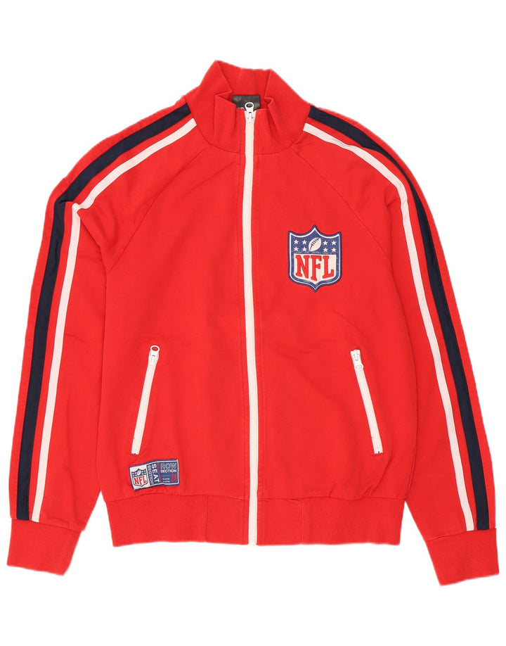 NFL Boys Graphic Tracksuit Top Jacket 11-12 Years Red Striped Cotton
