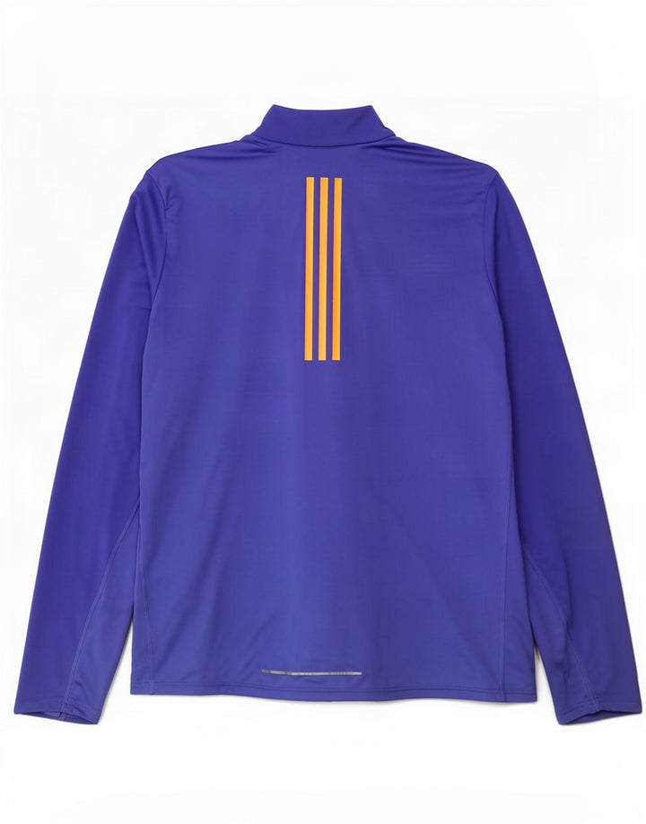 Adidas Mens Aeroready Zip Neck Pullover Tracksuit Top XL Purple