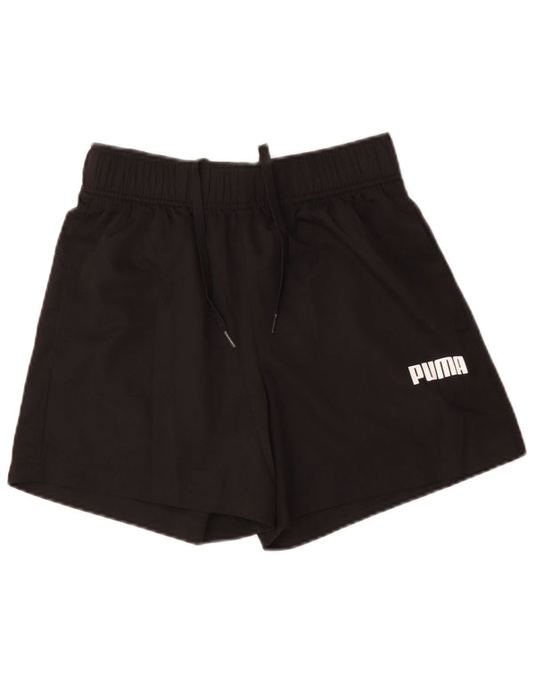 Puma Mens Graphic Sport Shorts Small Black Polyester