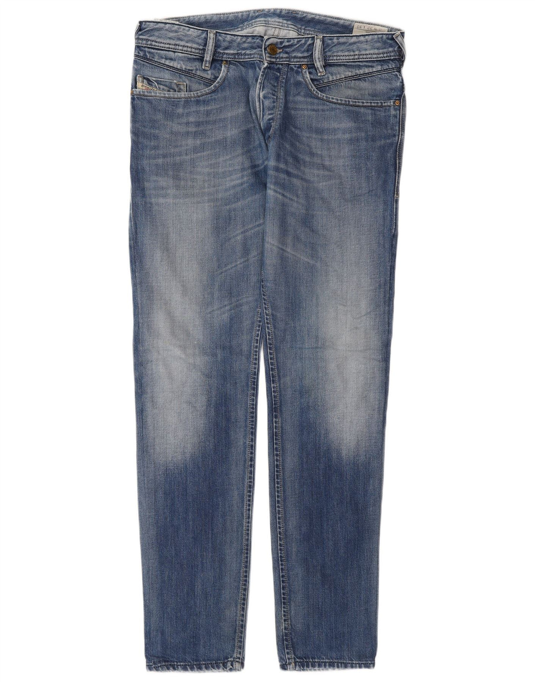 DIESEL Mens Slim Jeans W32 L32 Blue Cotton