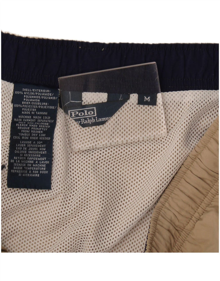 Polo Ralph Lauren Mens Swimming Shorts Medium  Beige Nylon