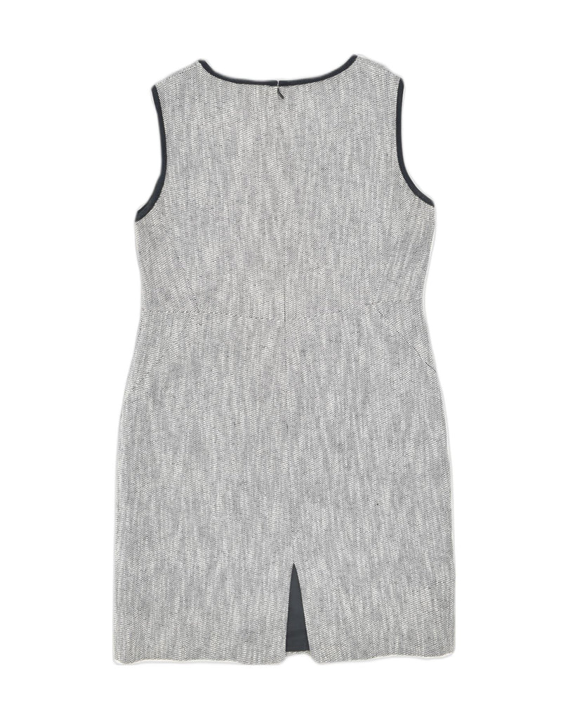 HOBBS Womens Sleeveless Sheath Dress UK 16 Large Grey Cotton | Vintage Hobbs | Thrift | Second-Hand Hobbs | Used Clothing | Messina Hembry 