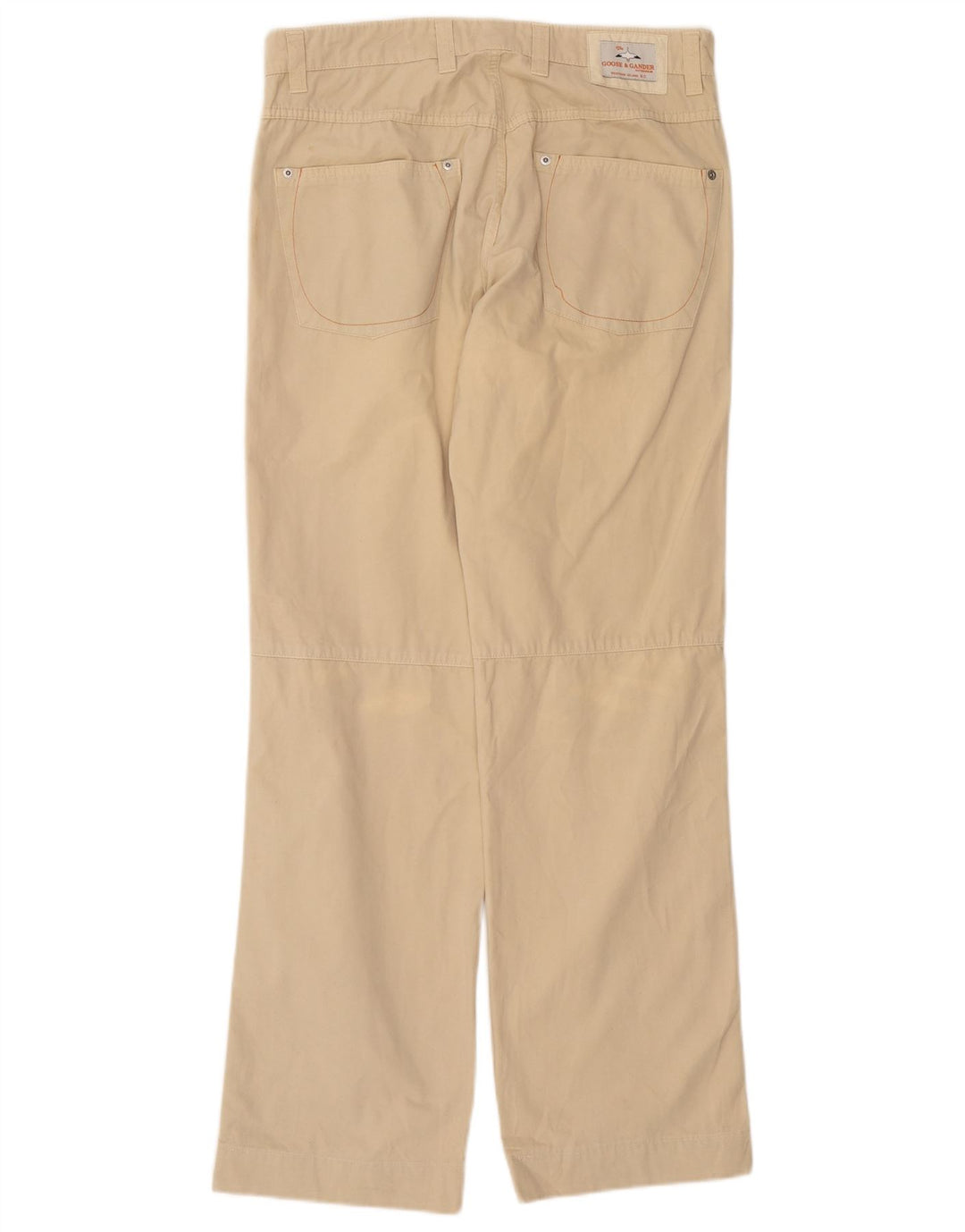 Goose & Gander Mens Straight Casual Trousers IT 48 Medium W32 L32 Beige